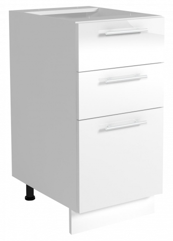 Трейси Шкаф долен  2+1 чекмедже Н 40х82x56 см, бял - Модулни кухни с онлайн поръчка
