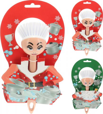 Четка за почистване на чинии 21 см - Коледни артикули