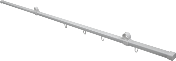 Корниз U-образна шина 150 см бяло - Метални корнизи