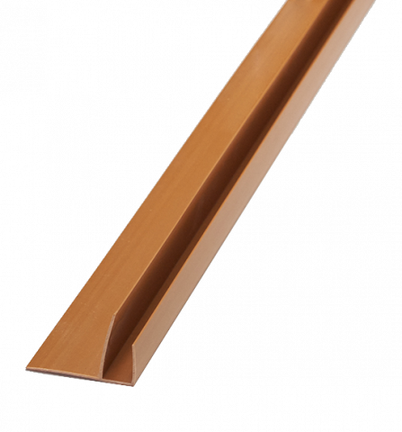 РР F профил - мултифункц. Златен дъб 3м - PVC профили