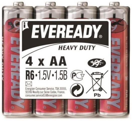 Батерия Eveready HD AA 1,5V 4 бр. - Батерии