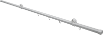 Корниз U-образна шина 150 см бяло