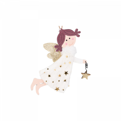 Коледна декорация ангелче 14 см, снимка 2 - Висулки за елха