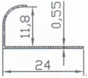 Външен ъгъл злато 12mm / 250см