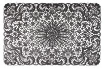 Подложка за хранене Lace 45x30 см черен