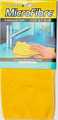 Микрофибърна кърпа - супер абсорбираща- Жълта - 300гр/кв.м-30х30 см - Универсални кърпи