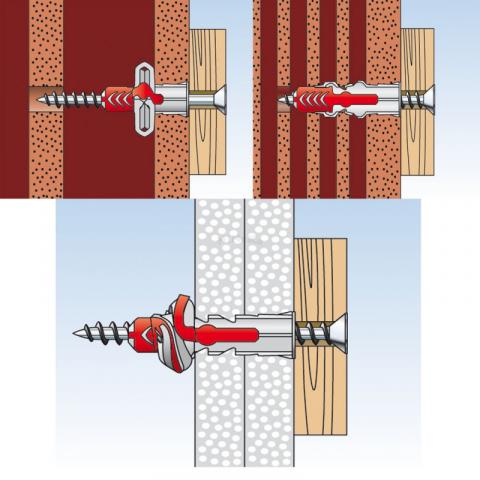 Универсален дюбел 8X40 DUOPOWER, снимка 2 - Универсални дюбели