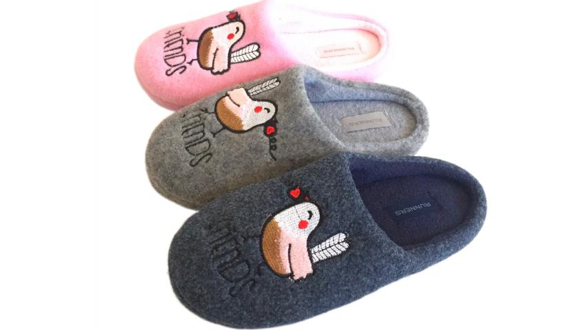 Домашни чехли дамски Grey/Navy/Pink 36-41 - Пантофи