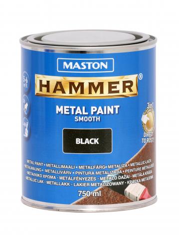 Алкидна боя Maston 3в1 0.75 л черна - Бои 3в1