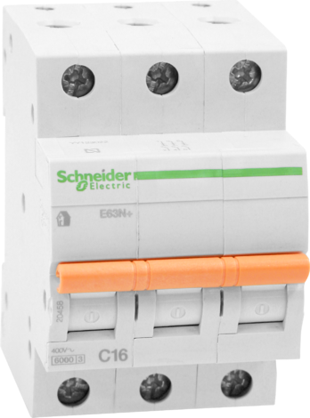 Автоматичен прекъсвач Schneider Е60N+ 3P 16A C - Автоматични прекъсвачи