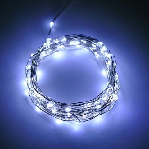Меден кабел 20 стринга х 2м/20LED студено бяло, снимка 2 - Светеща верига