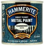 Боя за метал Hammerite 2.5л, бял хамър ефект