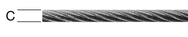 Въже поцинковано 4мм 6Х7 - Метални въжета