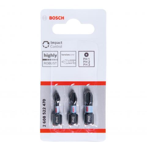 Комплект битове Impact Control PH 25 мм 3 бр Bosch - Битове