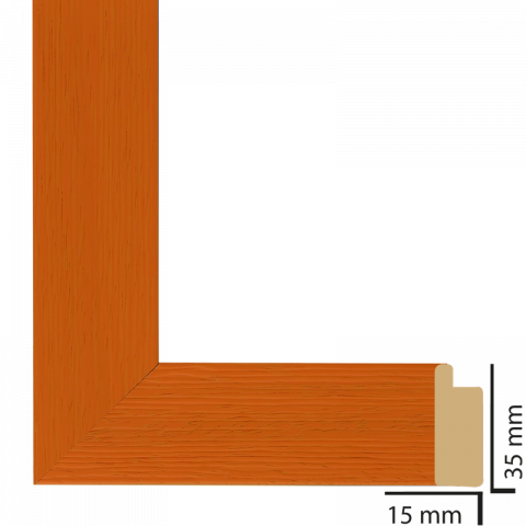 Рамка с паспарту дърво 40х50 см оранжево - Картини и рамки