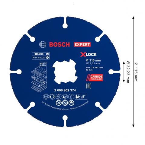 Карбиден диск Bosch Expert MM 115х22.23 мм, снимка 2 - Дискове за други материали