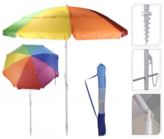 Плажен чадър  MONTEROSSO, ф220см - Плажни чадъри