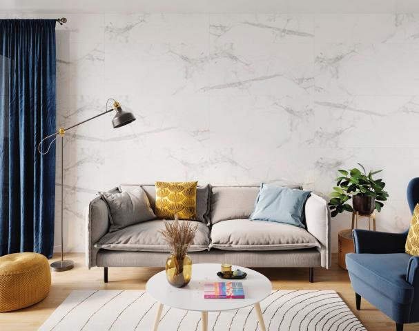 SPC Стенен Панел Calacatta Snow 30x60, снимка 2 - Облицовъчни плочи