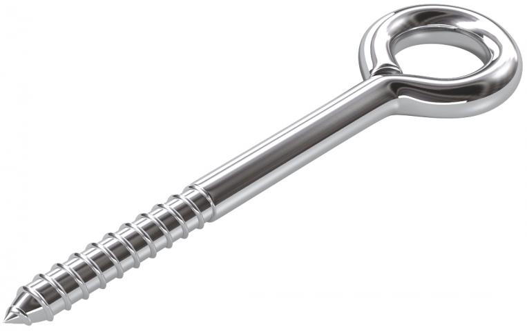 Халка винт за дърво 7.8х80мм поцинкована - Такелаж