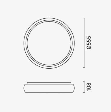 LED плафон Optonica 36 W бял/дърво, снимка 6 - Плафони