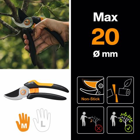 Лозарска ножица Fiskars P321, снимка 3 - Лозарски ножици