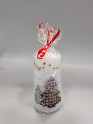 Коледна свещ цилиндър 50x100 см, снимка 4 - Коледни артикули