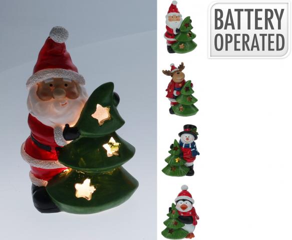 Коледна LED фигура 13см 4 дизайна - Коледни фигури