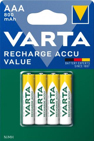 Акум. батерии Varta Value 800mAh ААА 4бр - Акумулаторни батерии