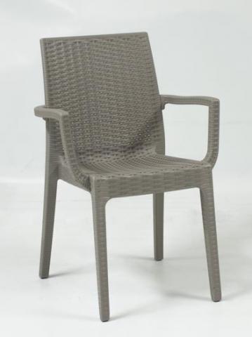 Стол DAFNE пластмасов с подлакътници и висока облегалка - Pvc столове