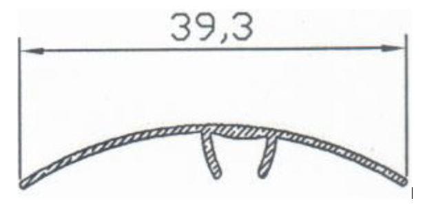 Преходна алуминиева лайстна 40 мм тъмен орех 270 см, снимка 2 - Аксесоари за ламиниран паркет