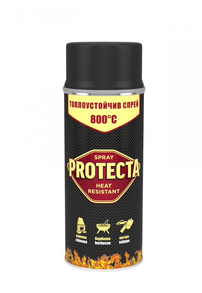 Топлоустойчив спрей Protecta 400 мл черен 13104122 на топ цена — Home ...