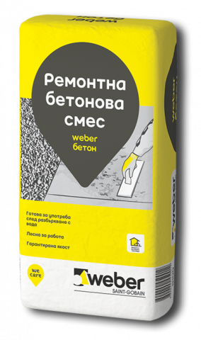 Ремонтна бетонова
смес Weber бетон 25 кг - Бетон