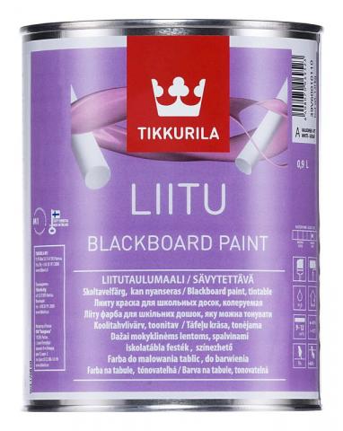 Боя черна дъска Liitu за тониране С база, 0.9л - Ефектни бои за стени