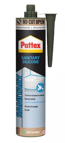 Санитарен силикон Pattex 280 мл, прозрачен - Силикони