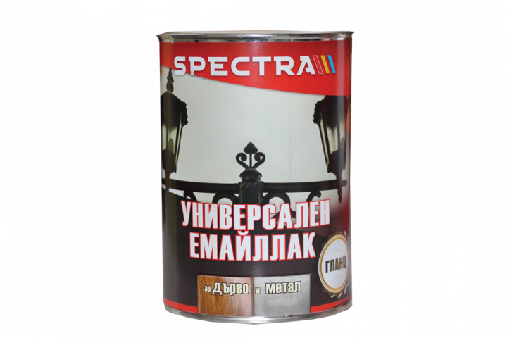 Емайллак Spectra Universal гланц 0.65л, оранжев - Бои за метал