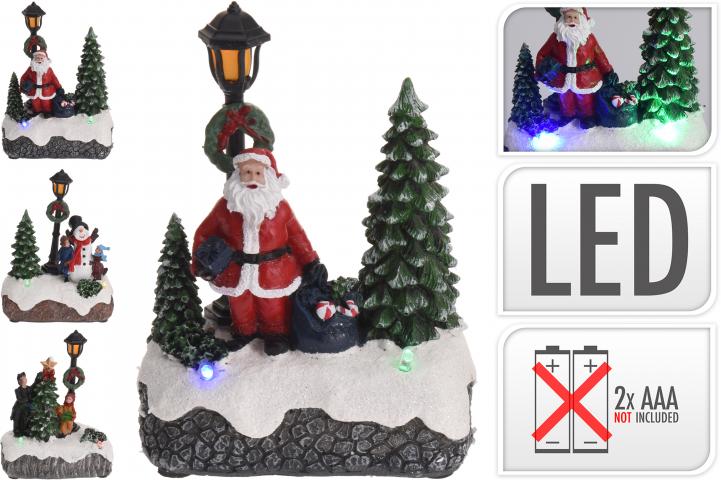 Фигурка Дядо Коледа фенер с LEDсветлина - Светещи фигури