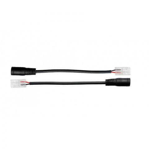Kонектор за многократна употреба със захранващ кабел с букса 2PIN за едноцветна LED лента 8mm -2бр. - Led ленти и аксесоари