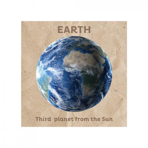 Картина Earth 50x50 см, снимка 3 - Картини и рамки