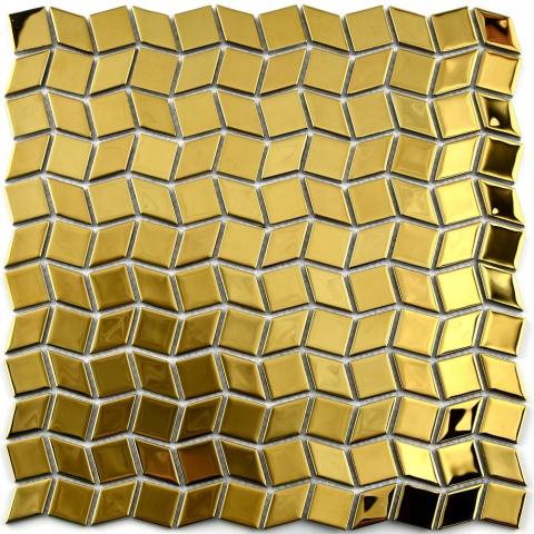 Стъклена мозайка 30х30 Златиста - Стъклено-каменни
