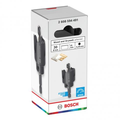 Боркорона Bosch WD 30 мм, снимка 4 - Боркорони за дърво