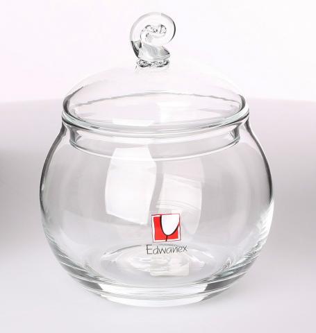 Стъклен буркан за сладки, 12 см - Буркани