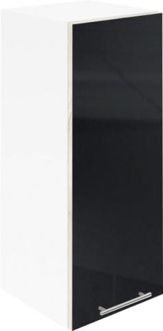 Крафт G1 горен с една врата 40см, черен гланц - Модулни кухни с онлайн поръчка