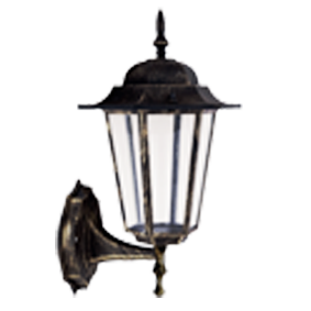 Външна лампа Spectra долен носач златна патина - Градински лампи