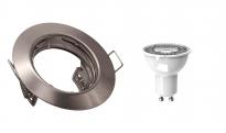 Луна стац мат.хром GU10+ LEDкрушка 5W 4000K