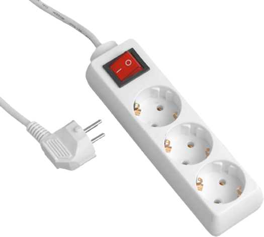 Разклонител 3-ка 3м с ключ - Разклонители без защита