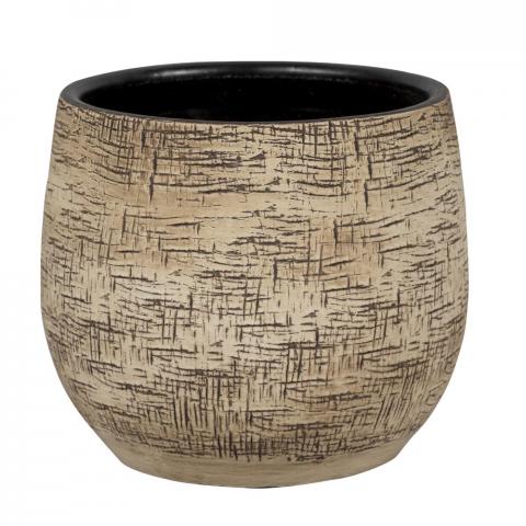 Кашпа Cork ф16х14 см крем - Керамични кашпи