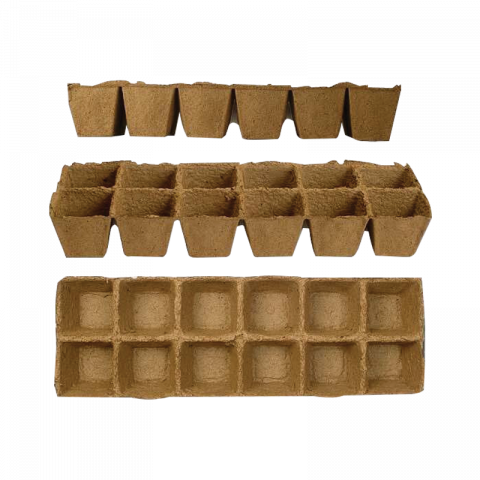 Торфена тава 8х8см 12гнезда 3бр. - Форми за разсад