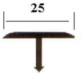 Т-образен алуминиев профил 2.5х270 см злато, снимка 2 - Профили