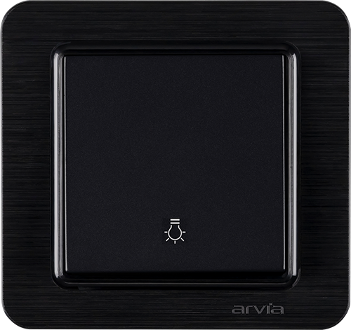 LAVIN  черен м. бутон 250V 10A - Ключове и контакти