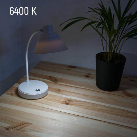 LED работна лампа, акумулаторна, 150 lm, 3000/4000/6400 K, бял - Лампи за бюро